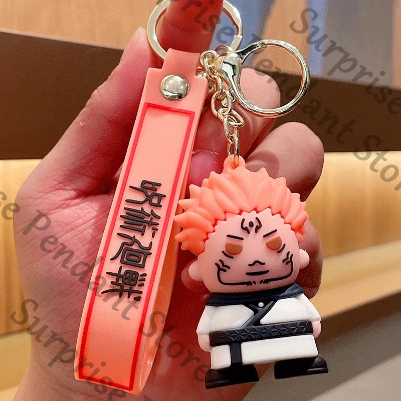 Anime Jujutsu Kaisen ambitus Satoru Gojo Ryomen Sukuna Fushiguro Megumi colleagues cute Silicone doll pendant keychain gift