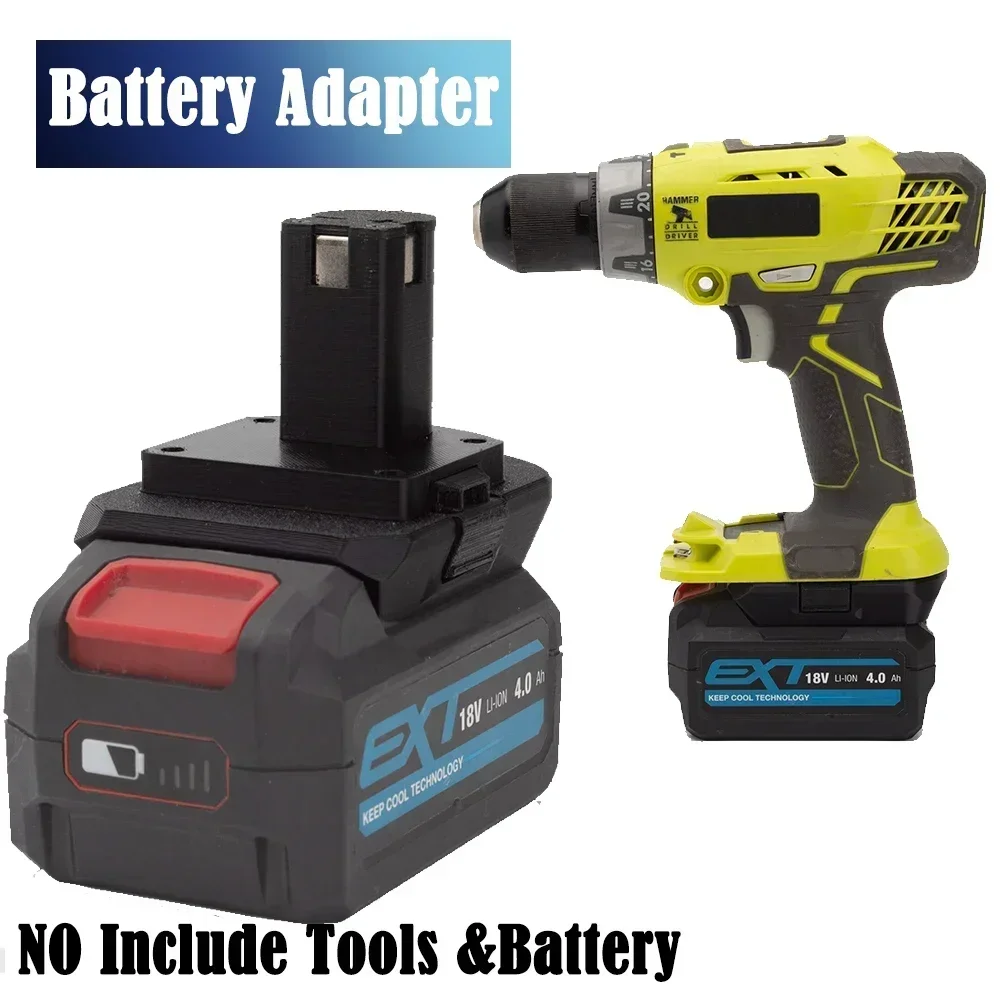 Adaptor untuk erauer EXT 18V baterai Lithium konversi ke Ryobi One + 18V konverter alat listrik tanpa kabel (tanpa baterai)