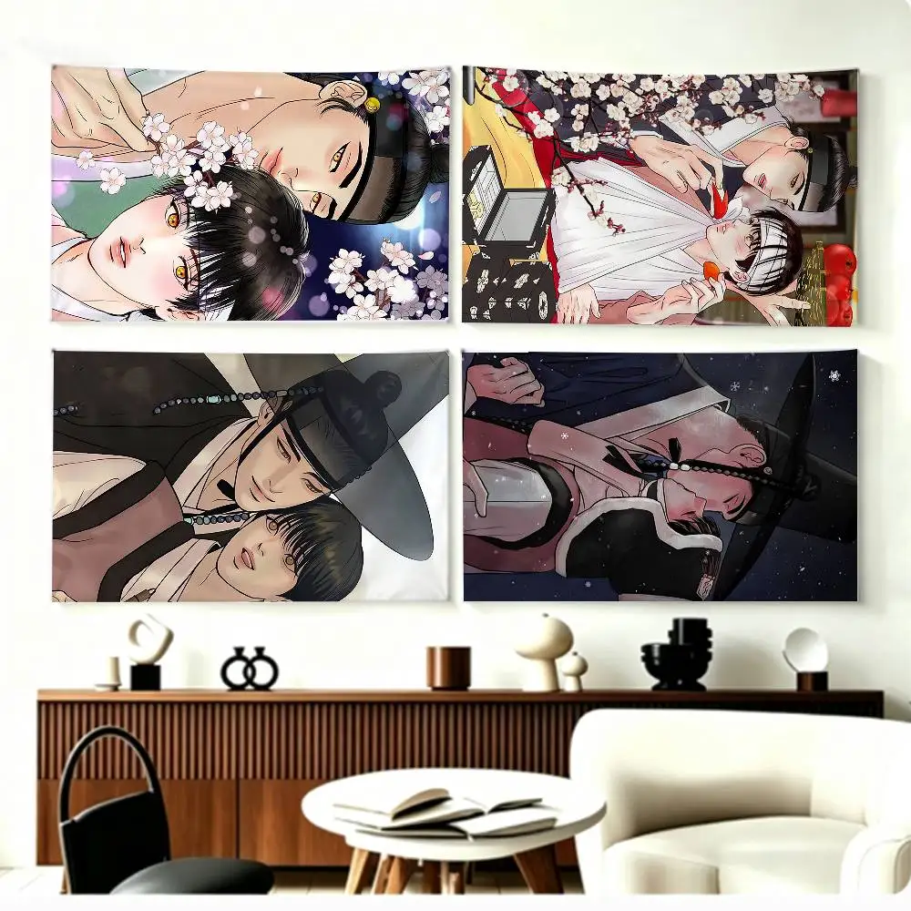 Nakyum Seungho P-Painter of the N-Night Flags Wall Hanging Background Art Banner for Bedroom Home Outdoor Decor