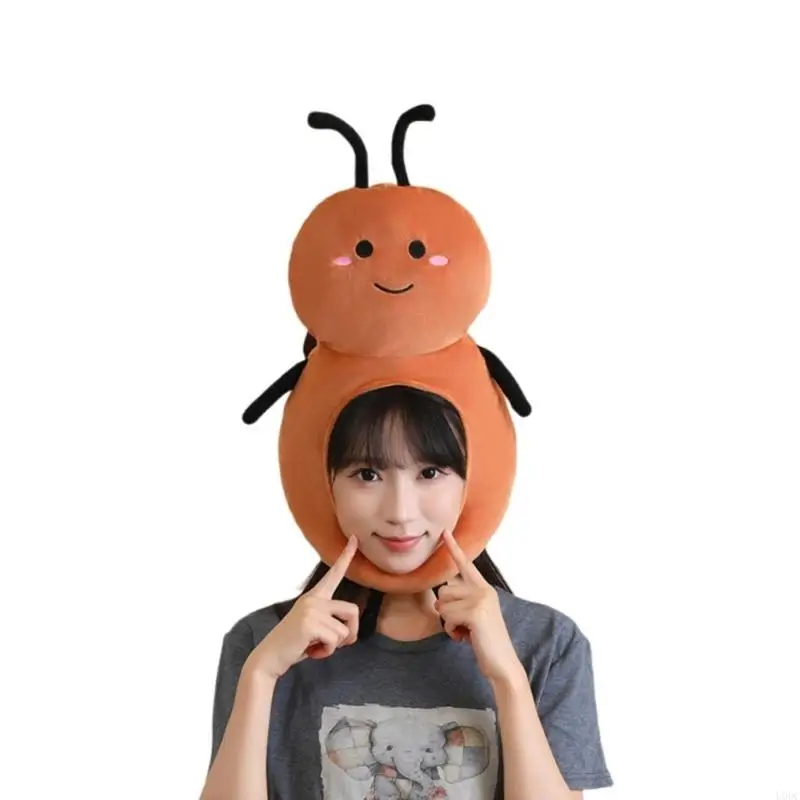 Humorous Cockroach Cap Comfortable Wear Themed Party Hat Headpiece For Halloween Birthdays Interactive Pretend Play Y166