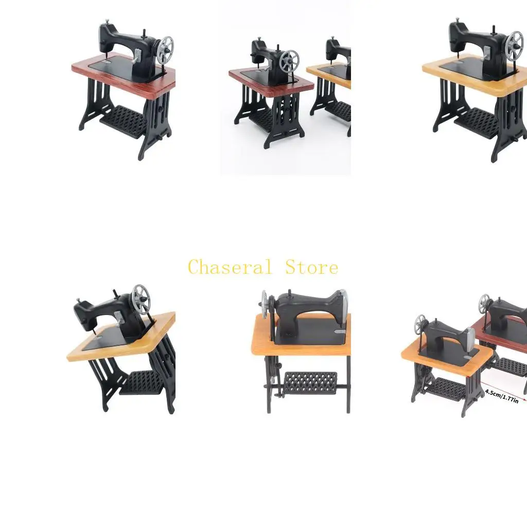 E7CE Detailed Sewing Machine Model Miniature Furniture For Dollhouses Scene Display