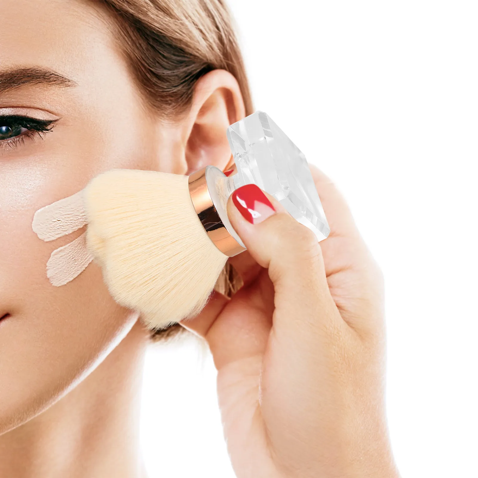 1Set Nail Dust Cleaning Brush Sturdy Nail Art Brush for Fingernails Multi-Use Makeup Blush Powder Tool Makeup Tool
