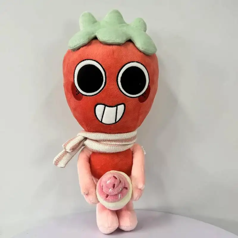 35cm D-Dandys W-World Sprout Deluxe Strawberry Cartoon Plush Toy Cute Soft Stuffed Doll With Cupcake Game Fans Home Decor Gifts view 6