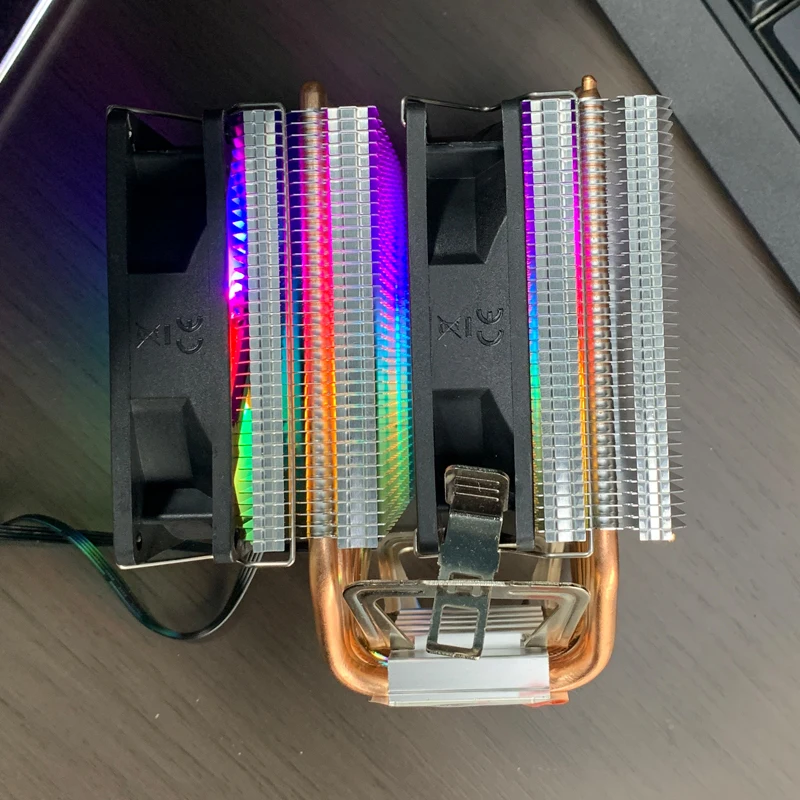Chłodzenie procesora AM4, 6 heatpipe'ów, wentylator RGB 4PIN do procesorów Intel LGA 1366 1151 1155 1200 1700 2011 X79 AMD AM3 AM5