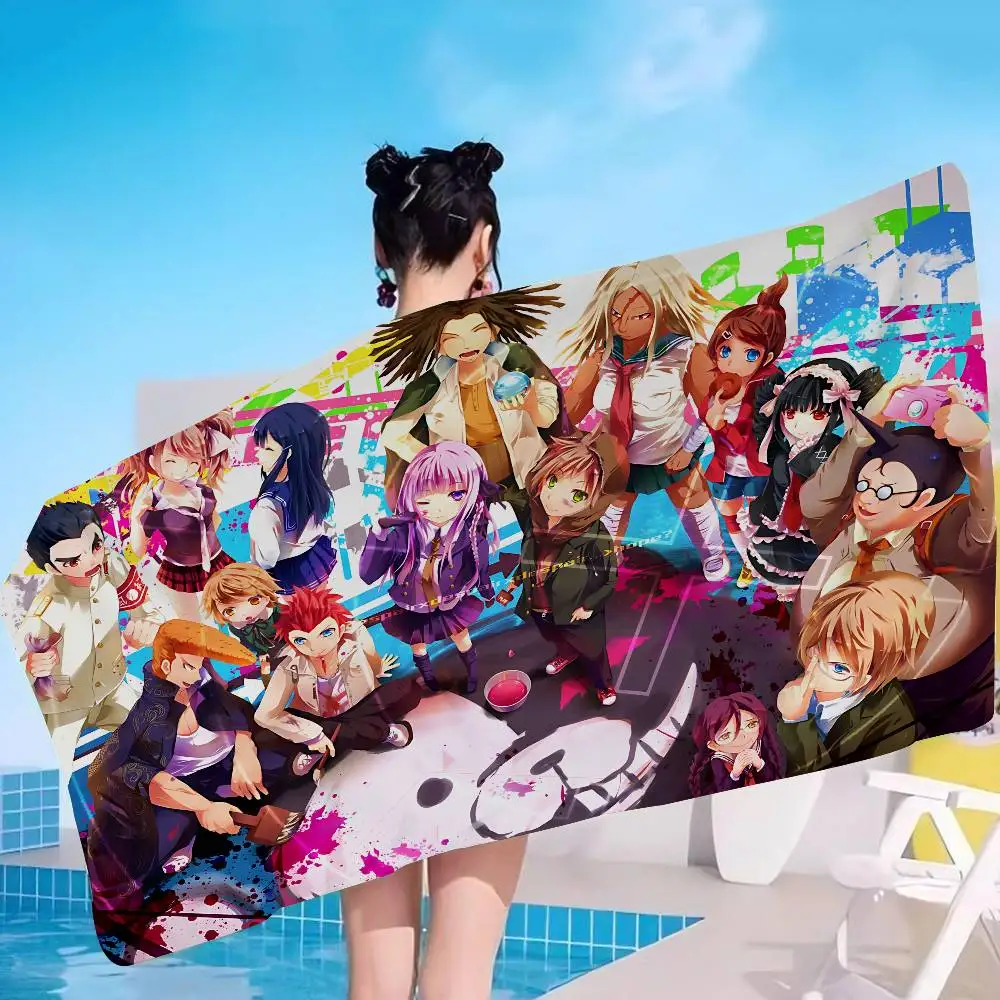 Classic Anime Danganronpa Movie Big Microfiber Beach Quick Dry Towel Sand Beach Towels Pool Towel for Travel Swim Pool Yoga