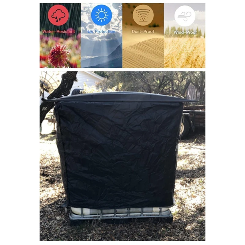 Water Tank Protective Cover 1000 Liters IBC Container Waterproof And Dustproof Cover Sunscreen Oxford Cloth 210D