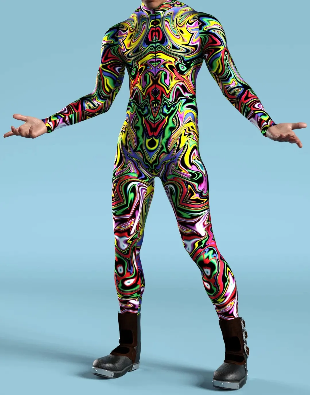 Halloween Herren Sexy Schlangenleder-Optik Cosplay Jumpsuit Tier-Bodysuit Festival Zentai-Anzug Themenparty Catsuits Rave-Outfits Neu – Detail 28
