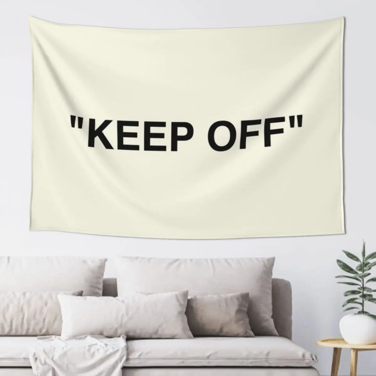 

KEEP OFF LOGO - BLACK Tapestry Art Mural Decoration For Bedroom Decoration Wall Tapestry