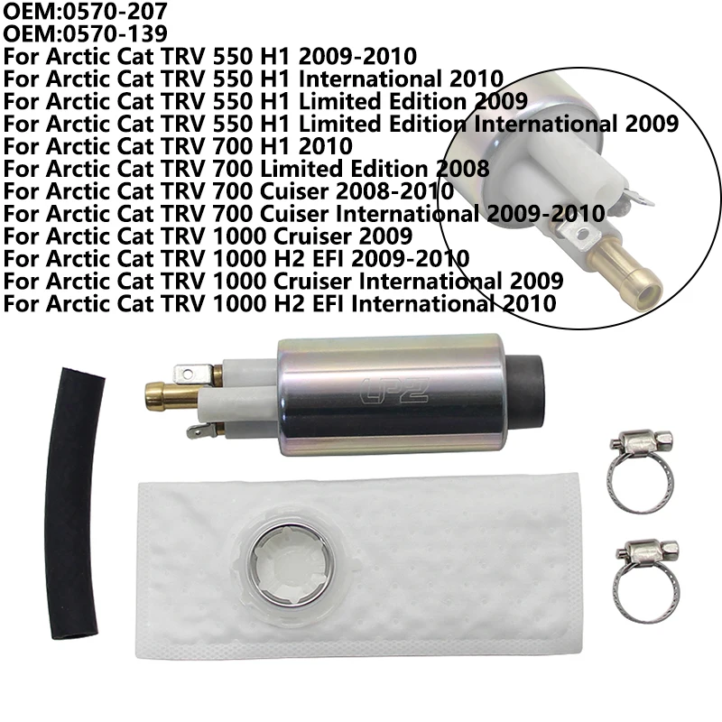 

Топливный насос мотоцикла для Arctic Cat TRV 550 700 1000 H1, ограниченная серия Cuiser H2 EFI International 0570-207 0570-139