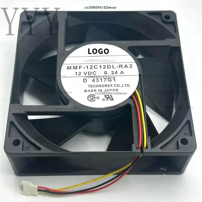 メルコ-mmf-12c12dl-ra2-dc-12v-024a-120x120x38mm-3-線式サーバー冷却ファン