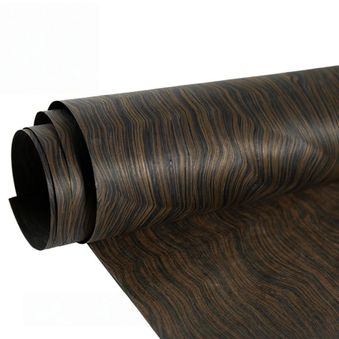 58x250cm 흑단 뿌리 벌 패턴 목재 베니어 가구 표면 디자인 캐비닛 장식 벽 패널 프로젝트