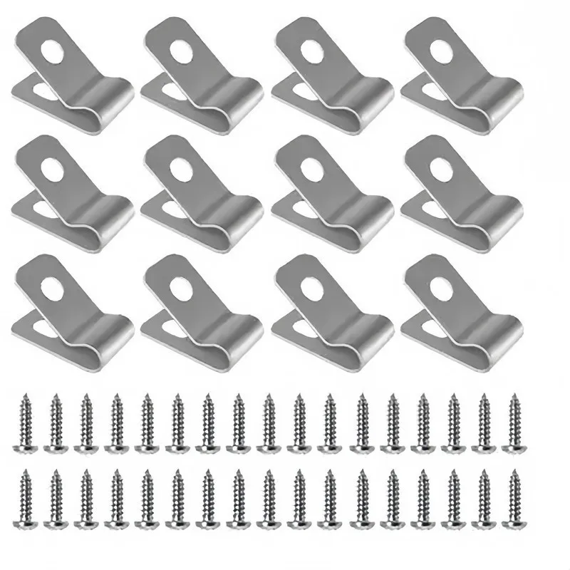 410 Clips + 410 Nails, Heavy-Duty R-Type Fence Clips, for Ch