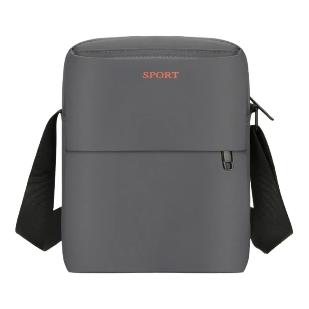 

Solid Color Men Crossbody Bag Large Capacity Multi-pockets Business Shoulder Bag Waterproof Multi-function Small Square Bag