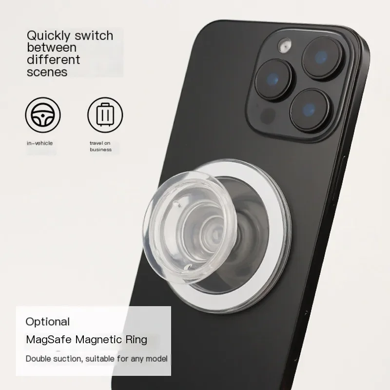 Магнитный складной держатель для мобильного телефона, карманная опора для Magsafe IPhone 17, 16, 15, 14, 13, расширяющаяся подставка для кольца на палец