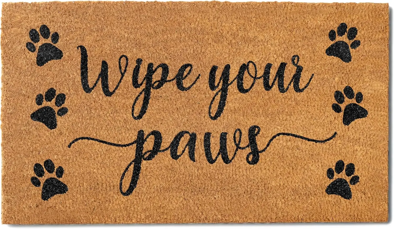 Welcome Pet Dog Cat Paw Print Doormat Wipe Your Paws Mat for Pet Lover Home Entrance Polyester Indoor Outdoor Multi Purpose Entr