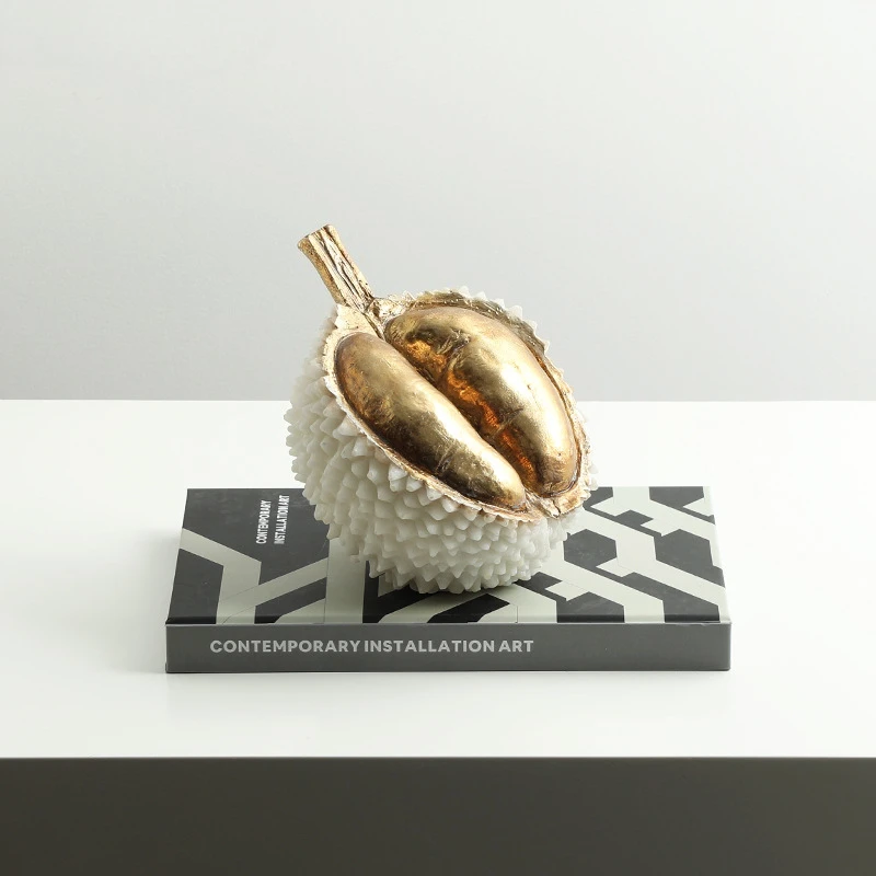 Creative Modern Light Luxury Abstract Durian Resin Ornament Model Room Restaurant Display Cabinet Desktop Novelty Craft Decor