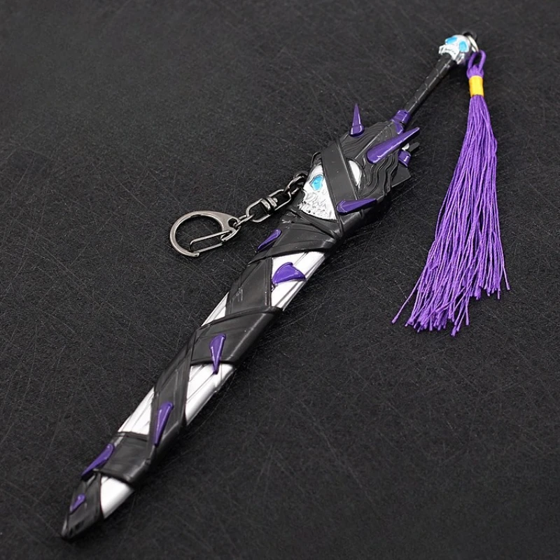 22 cm/8.66in Nacht van het Lot Anime Randapparatuur Ridder Koning FATE Hassan Zwaard van Sue Omhulde Wapen Model Anime zwaard Jongen Speelgoed Gift