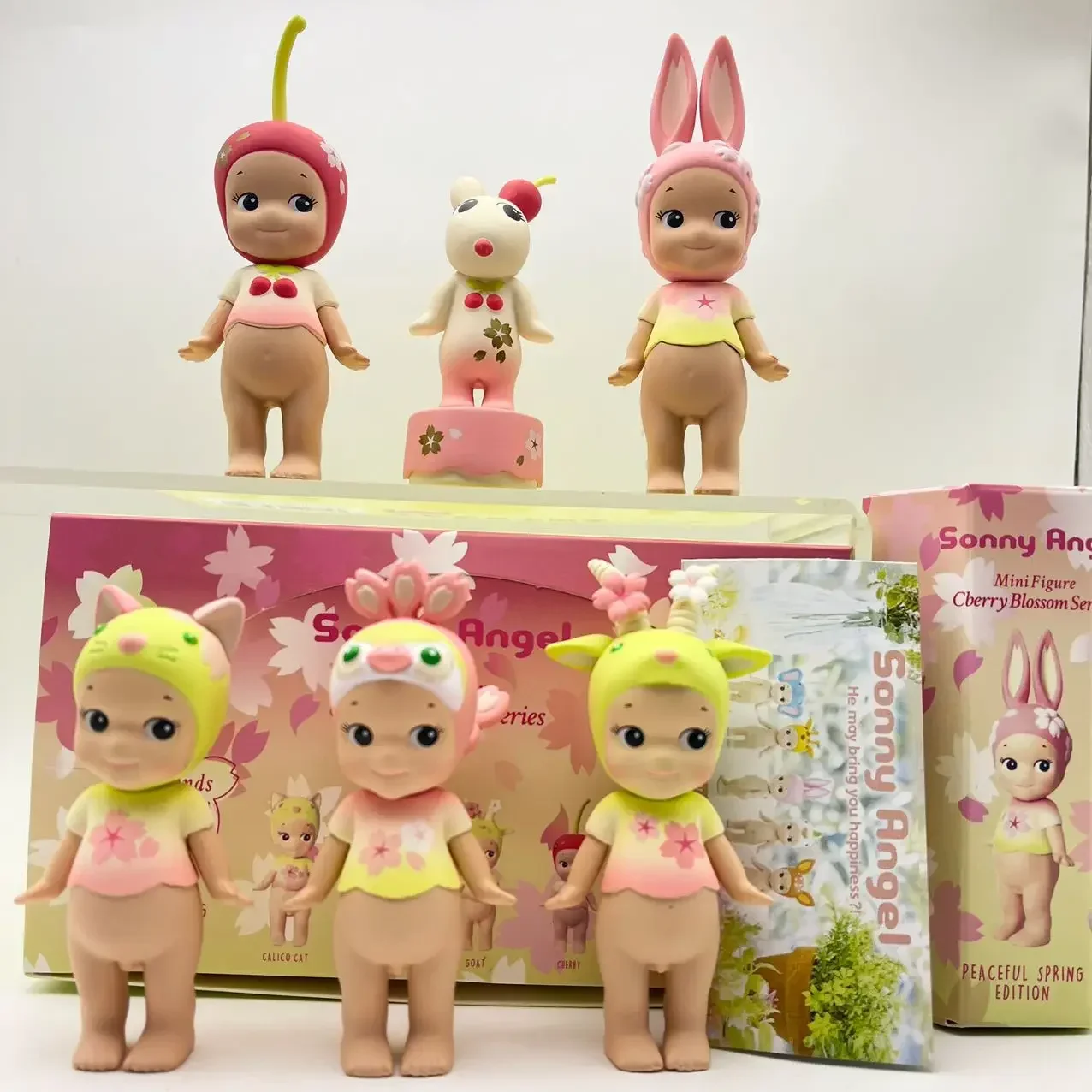 Nowe Gorące Figurki Anime Sonny Angel Prezenty Miłości Kwitnąca Wiśnia Wiosna Ciesz się chwilą Seria Ozdoby Zabawki Prezent na Walentynki