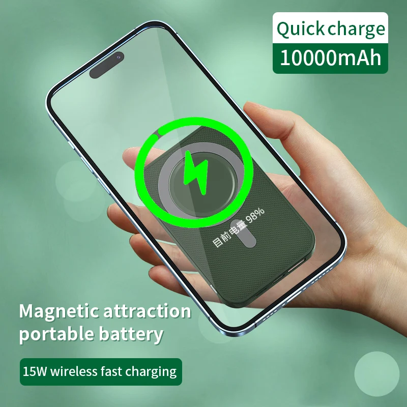 Magnetic Power Bank Fast Charging For Samsung Huawei iphone 15 14 13 12 External Battery Pack Portable Charger Auxiliary Battery