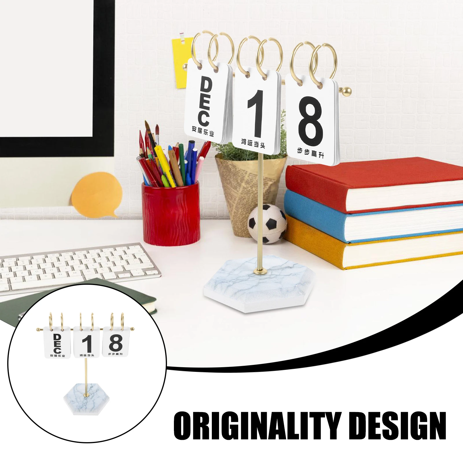 

Ретро Декор Переворачивающийся Календарь Настольные Аксессуары Вечный для Офиса Настольный Ежедневно