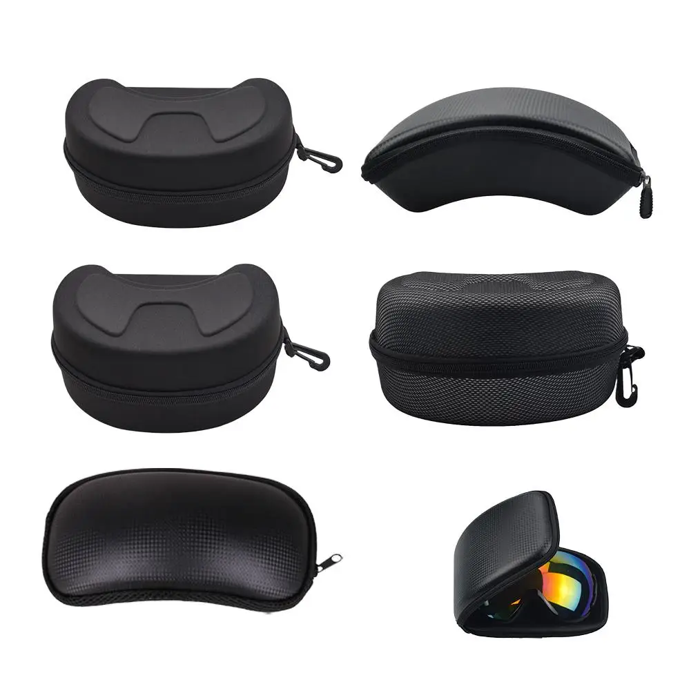 

EVA Portable Glasses Case With Carabiner Hook Black Holder Zipper Case Hard Eyeglasses Protector Box Sunglasses F0V6