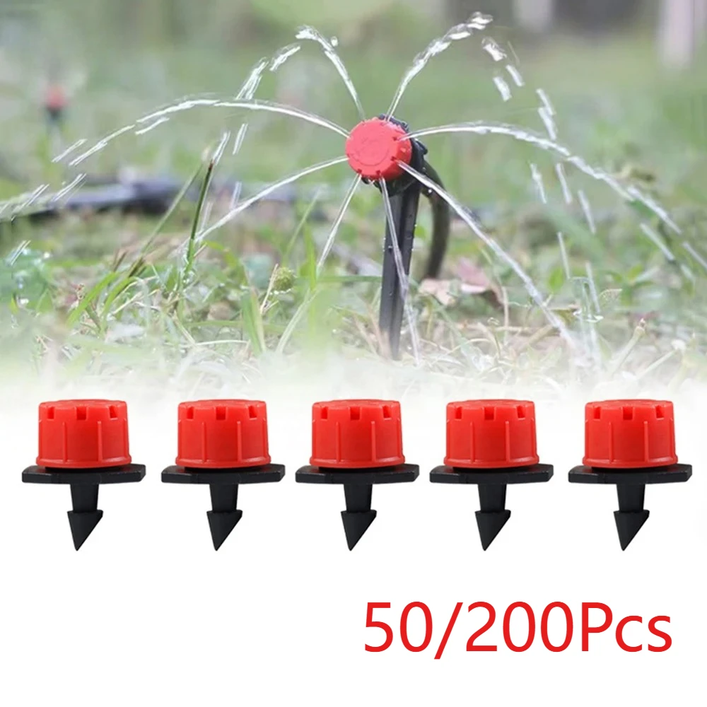 50/200 pièces Goutteurs émetteurs réglables 1/4'' pour micro-irrigation de jardin, pour système d'arrosage