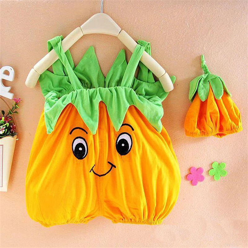 Summer Infant Jumpsuit Newborn Baby Boy Girl Clothes Animal Molding Tiger Watermelon Rompers+Hat Costumes Outfits Sets