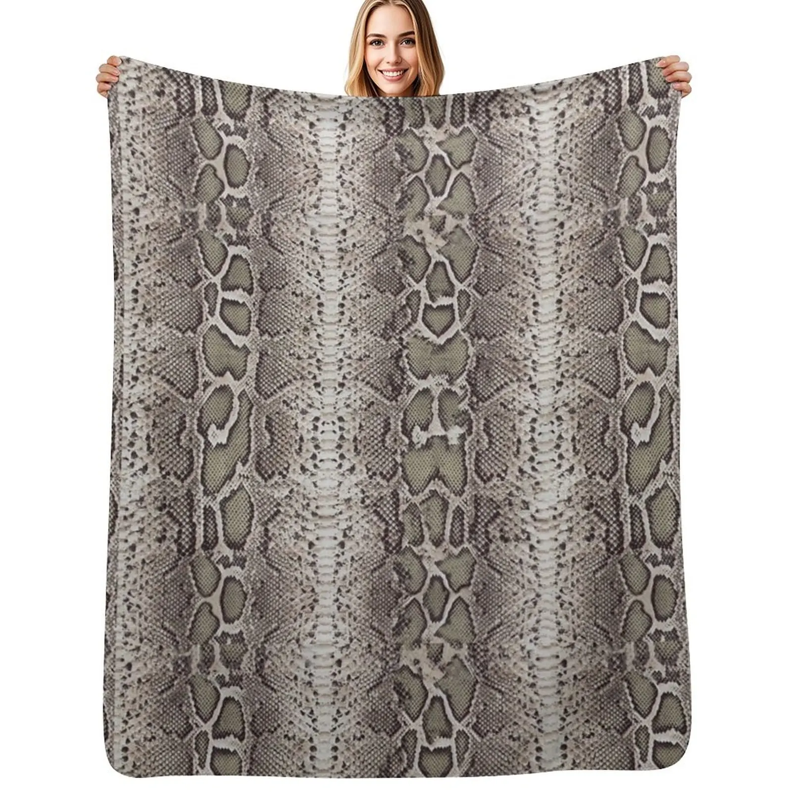 SnakeSkin Print Throw Blanket Warm Luxury Extra Large Throw Loose Heavy Thins Blankets