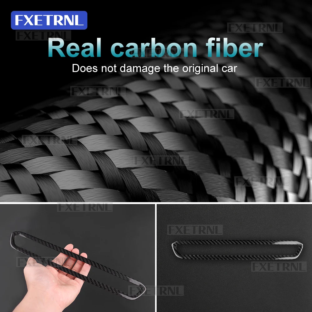 For BMW M2 G87 M3 G80 M4 G82 2025 2026 Real Hard Carbon Fiber Interior Car Decoration Multimedia Warning Light Frame Sticker