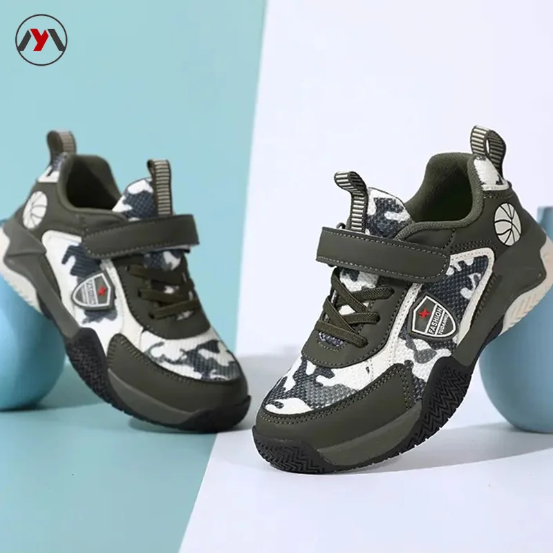 Zapatos Deportivos antideslizantes para niños, zapatillas de baloncesto resistentes al desgaste para exteriores, zapatos de goma para niños