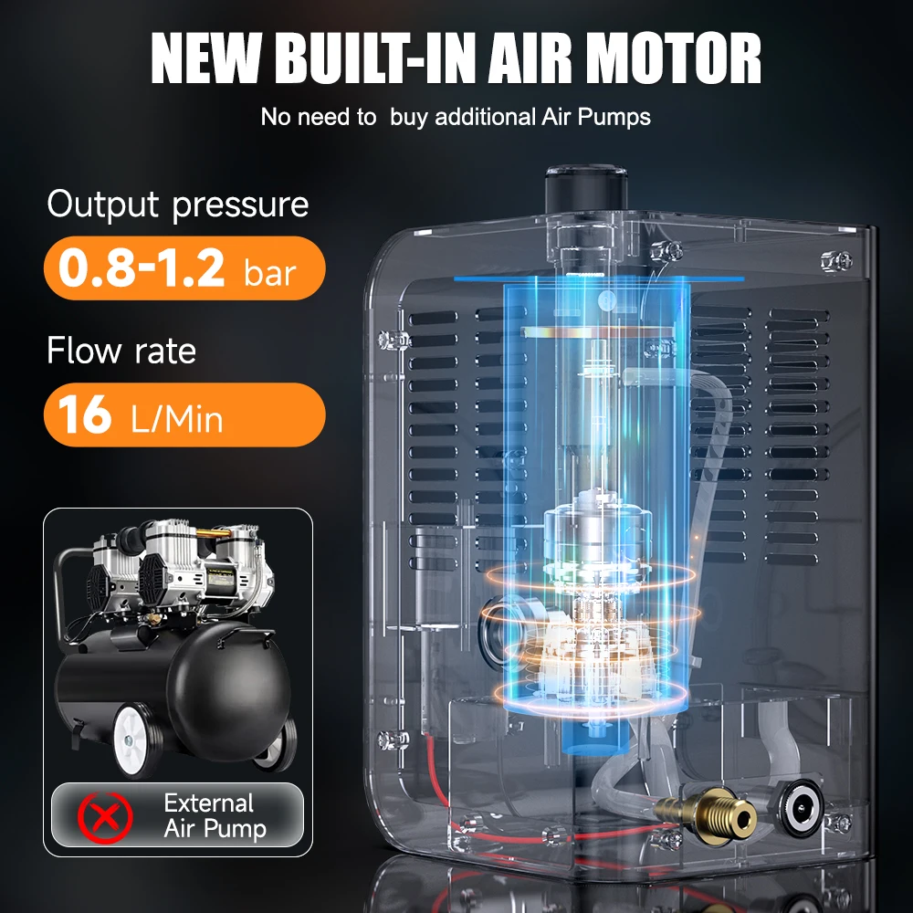 Foxwell sd201 detector de vazamento de fumaça do carro 12v automotivo evap detector de vazamento tubo de óleo gerador de fumaça ferramentas de inspeção mecânica