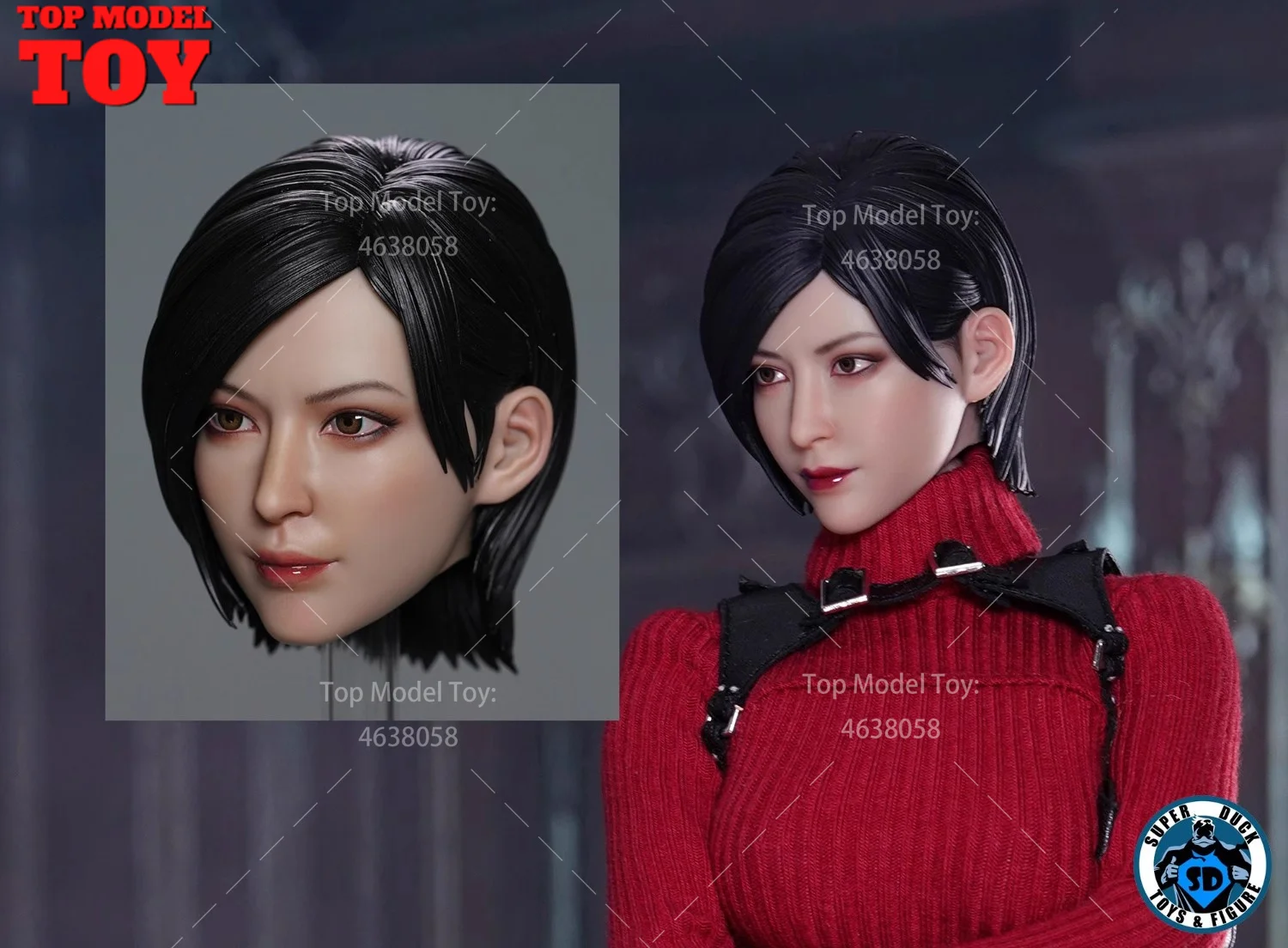 SUPER DUCK SET087 1/6 Scale Ada Wong Head Sculpt Agent Clothes Model Fit 12