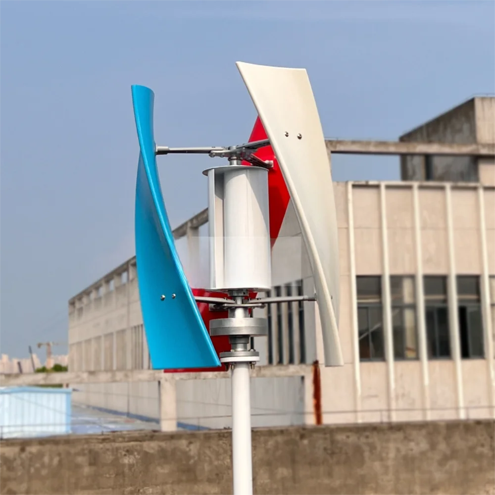 Vertical Axis Wind Power Generator Low Noise Business Home Wind Turbine Maximum Power 10KW 12V 24V 48V With Controller