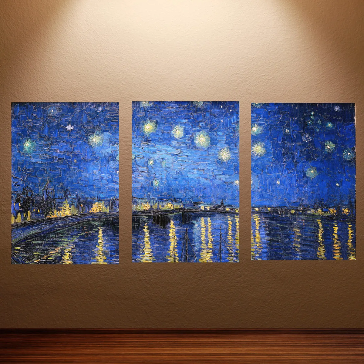 Starry Night Over The Rhone Poster Impressionism Canvas Paintings Classic Oil Painting Living Room Bedroom Wall Decor Home Decor