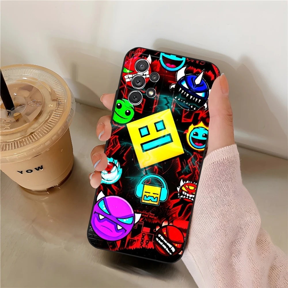 Game G-Geometry-Dash Phone Case for Samsung Galaxy S25 S21 S24 S23 S22 Ultra Fe Plus M54 A16 A34 A54 A24 A52 A53 Coque