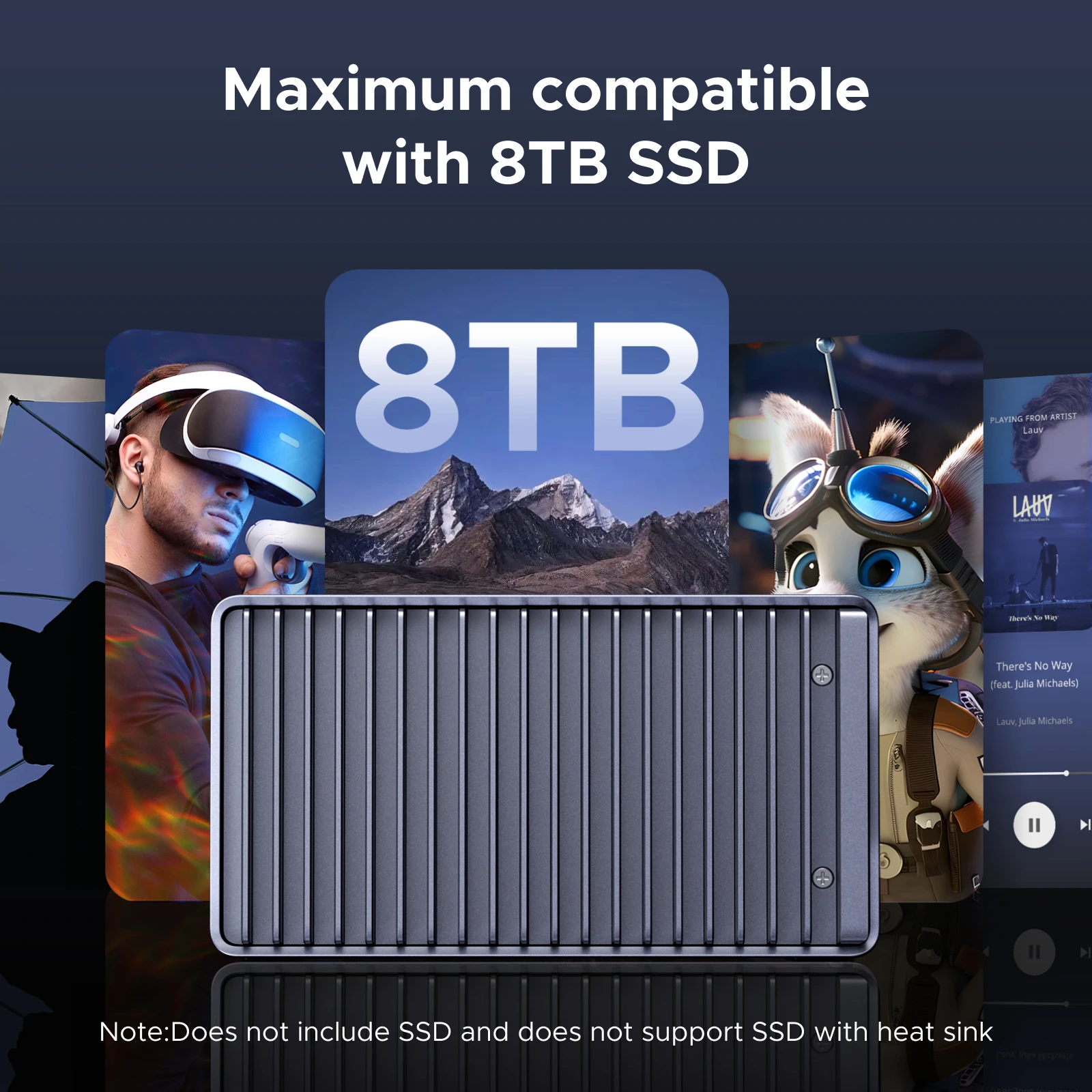 UGREEN 40Gbps M2 SSDエンクロージャ USB4 NVMeケース Thunderbolt M.2 NVMe SSDエンクロージャ Mac Mini M4 MacBook Pro対応
