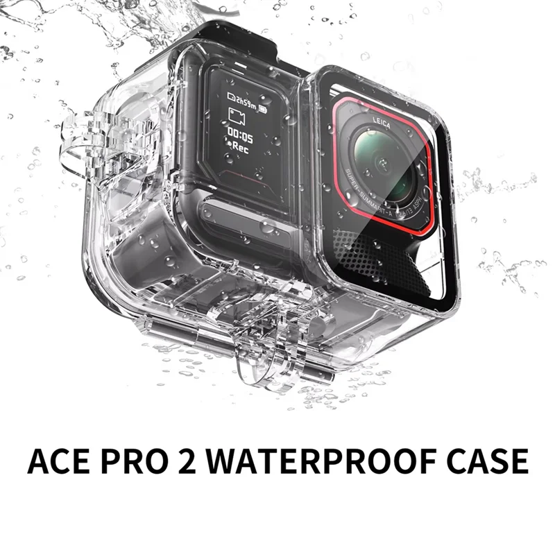 AT93-Protective Cover Underwater Sports Camera Diving Case 45M Dive Shell Case dla Insta360 Ace Pro 2 / Pro Sports Camera Access