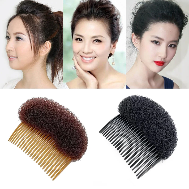 ヘアスポンジ,ふわふわパッド,挿入ツール,ヘッドウェア,編み込みアクセサリー,1〜2個