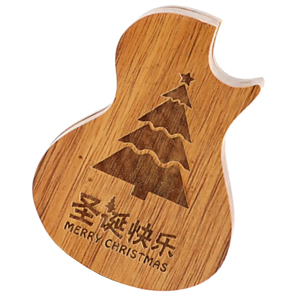 

Christmas Tree Wood Guitar Case Holders Component Mini Organizer for Picks