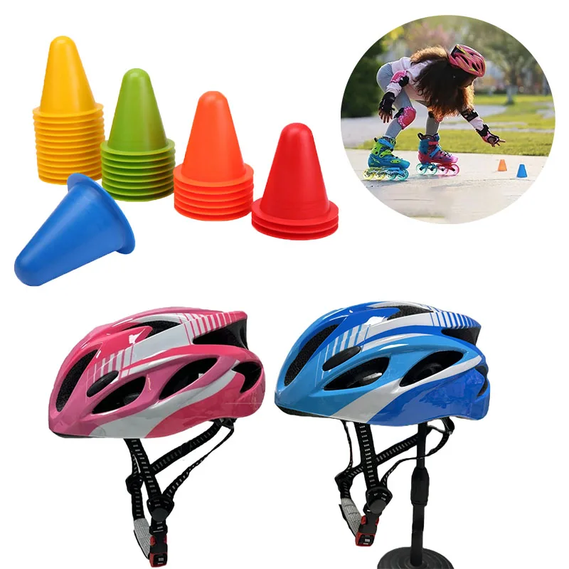 Outdoor Sports Safety Helmet Roller Skate Head Protection Helmet With Skating Obstacle Kids 5-12 Year Helmet Skateboard Bicycle