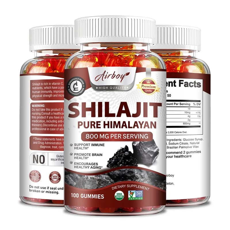 Shilajit Gummies 800mg - Relieve Stress and Increase Energy Levels, Supporting Brain Health and Cognitive Function