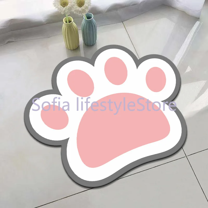 Cartoon Shaped Bathroom Floor Mat Diatom Mud Cushion Toilet Toilet Door Absorbent Bathroom Foot Mat Foot Mats