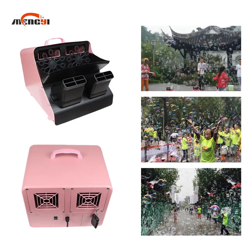 Double wheel bubble machine stage special remote control automatic bubble blower large outdoor performance wedding plastic bubbl