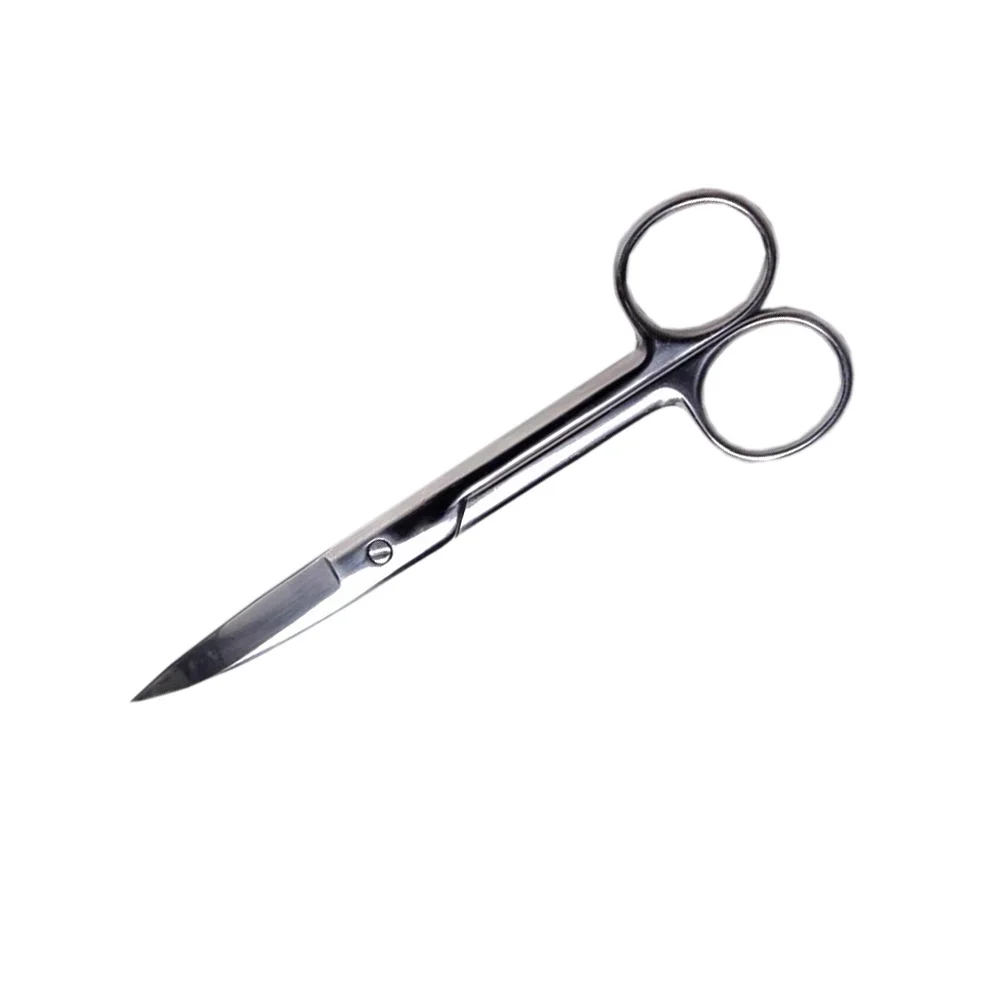 14cm Dual Eyelid Tape Scissors Stainless Steel Eyebrow Makeup Scissors Curved Precise Small Cutting Tool