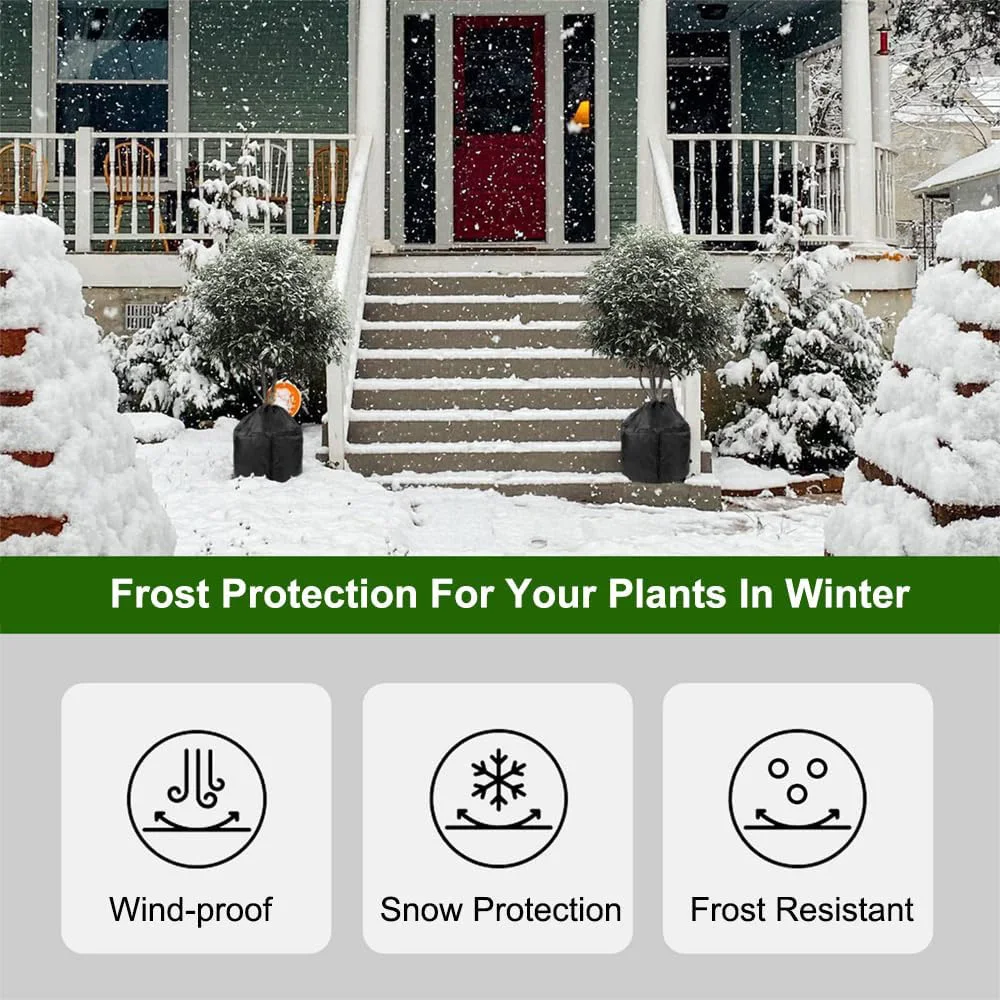 Winter Plant Cover Frost Protection Bags Outdoor Garden Shrub Trees Potted Plant Protector Oxford Cloth Anti Freeze Warm Cover view 5