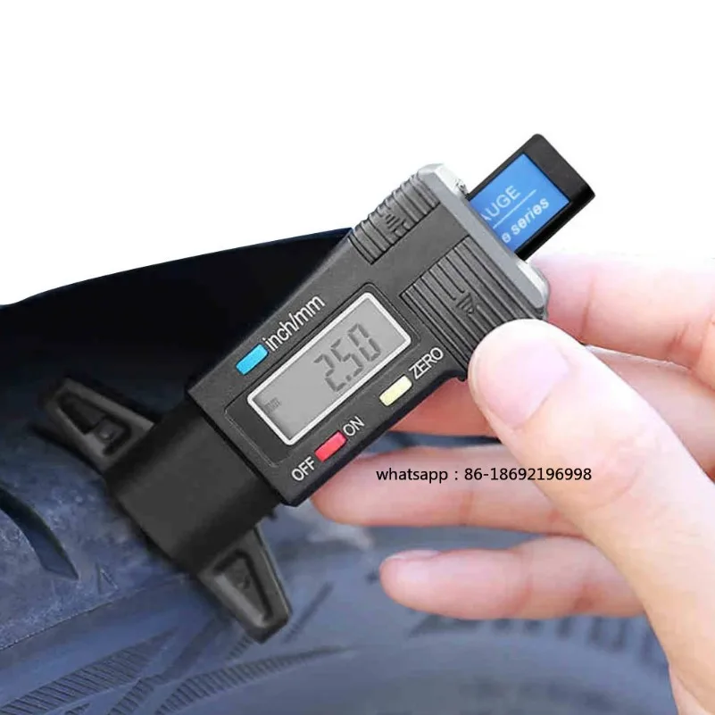 Digital Car Tyre Thickness Gauges Depth Meter for Safe Auto Tyre Tread Monitoring Tyre Wear Detection Measure Caliper Instrument