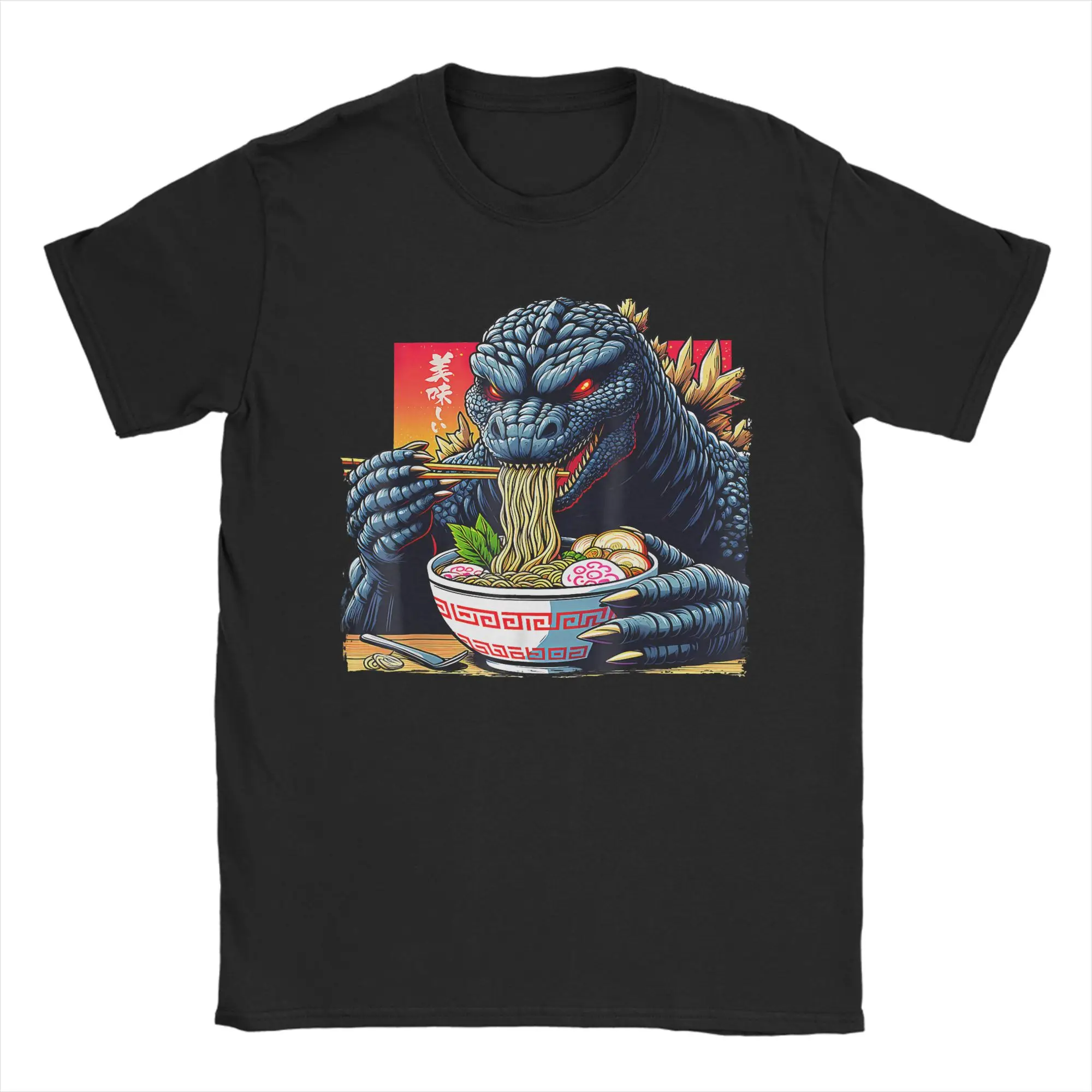 Herren Lustige Godzilla T-Shirts Baumwoll-Oberteile Sommer Y2K Retro Kurzarm T-Shirt O-Ausschnitt Hip-Hop Bedrucktes T-Shirt 4XL 5XL 6XL – Detail 5