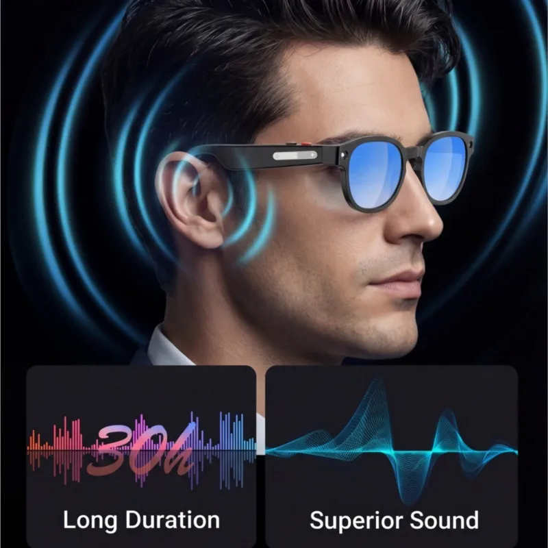 Echowear Smart Cross border smart glasses WIFI transmission 800W camera camera video recording anti shake AI translation 2026