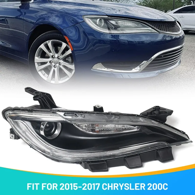

Passenger w/o LED DRL Halogen Headlight For Chrysler 200 S Sedan 2015-2017 RH