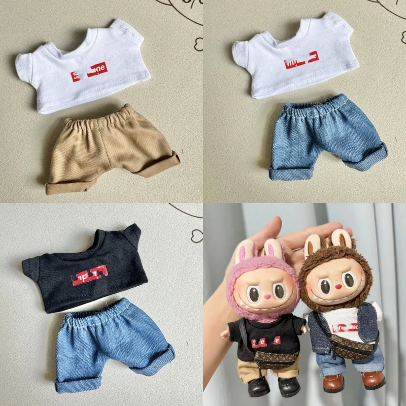 Cute Only Clothes 17cm First Second Generation Labubu Doll Only Clothe Suprem Cute Clothing Set Multi Color Cute Decoration